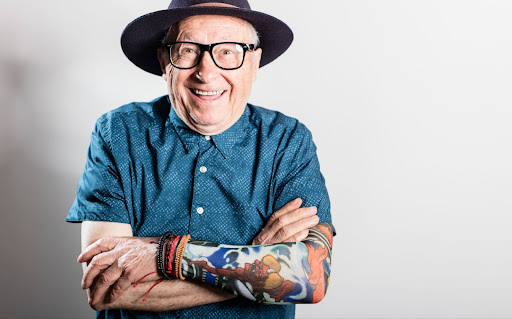 a senior's guide to tattoos includes choosing the right area for the tattoo and after care. This older man's tattoo is beautiful on aging skin